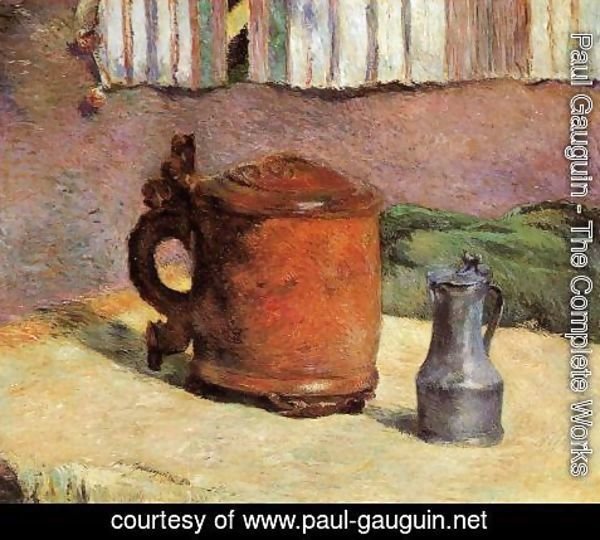 Paul Gauguin - Still, Clay Jug and Iron Mug