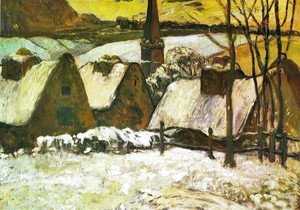 Paul Gauguin - Breton Village In Snow