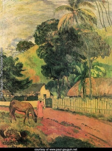 Landscape (horse at the way)