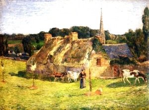 Paul Gauguin - Lollichon Field and Pont-Aven Church 2