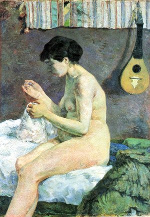 Paul Gauguin - Study of a Nude. Suzanne Sewing