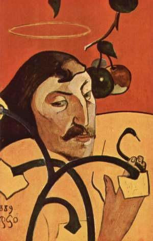 Paul Gauguin - Symbolist self-portrait with halo