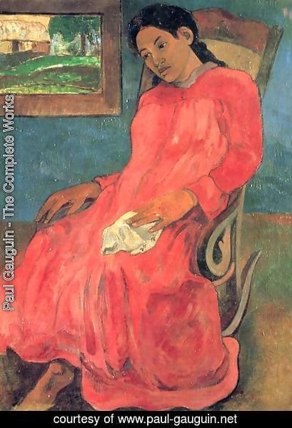 Paul Gauguin - Woman in red dress