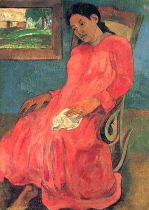Paul Gauguin - Woman in red dress