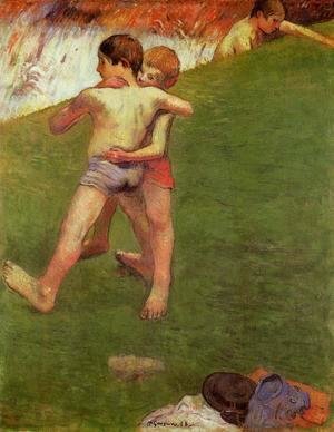 Paul Gauguin - Breton Boys Wrestling