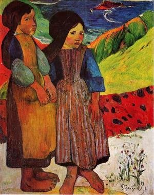 Paul Gauguin - Breton Girls By The Sea