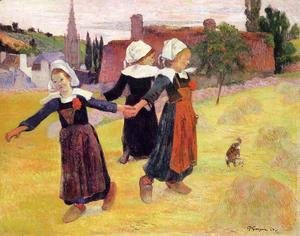 Breton Girls Dancing Aka Dancing A Round In The Haystacks