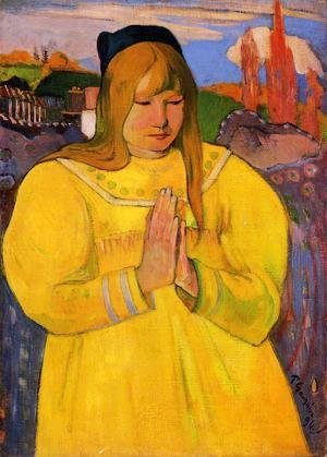 Breton Woman In Prayer