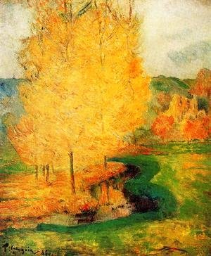 Paul Gauguin - By The Stream  Autumn