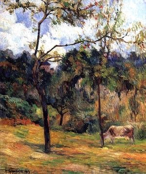 Paul Gauguin - Cow In A Meadow  Rouen