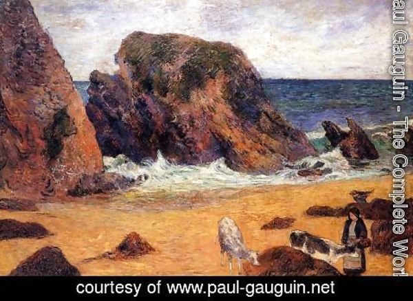 Paul Gauguin - Cows By The Sea
