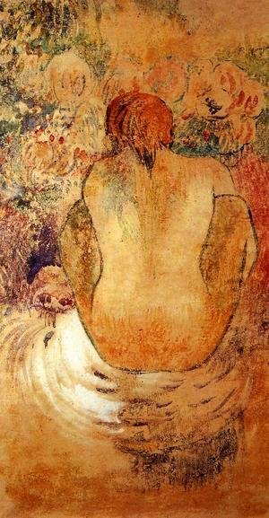 Paul Gauguin - Crouching Marquesan Woman See From The Back