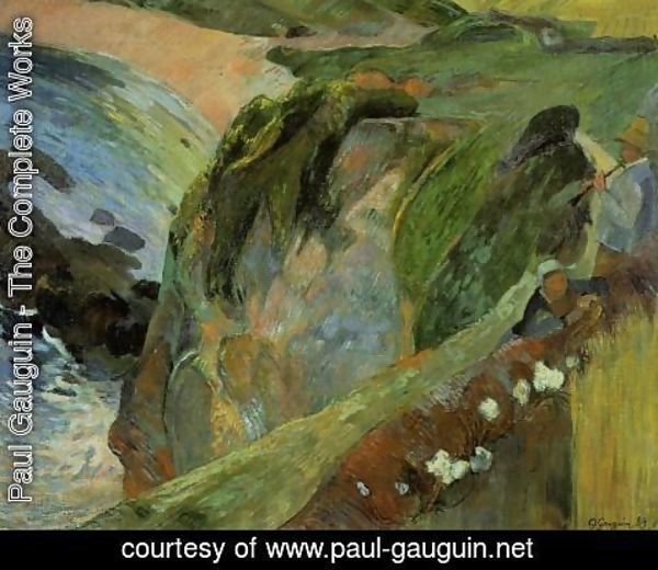 Paul Gauguin - Flutist On The Cliffs