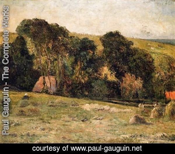 Paul Gauguin - Haymaking Near Dieppe