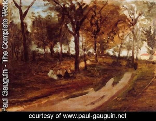 Paul Gauguin - In The Forest  Saint Cloud (sketch)