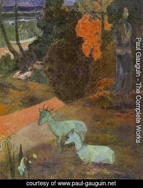Paul Gauguin - Landscape With Two Goats