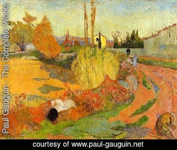 Paul Gauguin - Landscape  Farmhouse In Arles