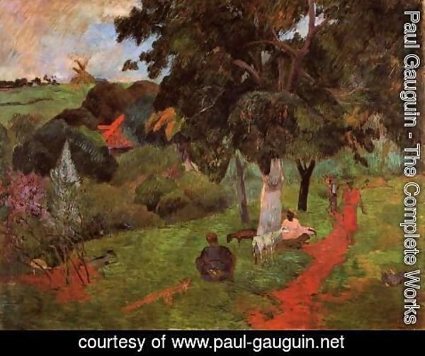 Paul Gauguin - Martinique Landscape Aka Comings And Goings