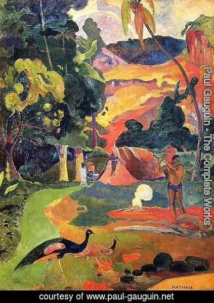 Paul Gauguin - Matamoe Aka Landscape With Peacocks