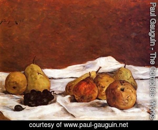 Paul Gauguin - Pears And Grapes