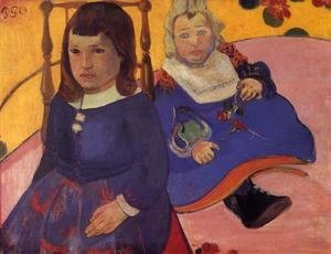 Paul Gauguin - Portrait Of Two Children Aka Paul And Jean Schuffenecker