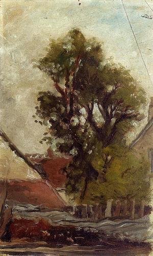 Paul Gauguin - The Tree In The Farm Yard (sketch)