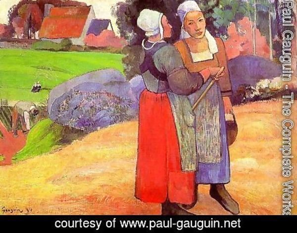 Paul Gauguin - Two Breton Peasants On The Road