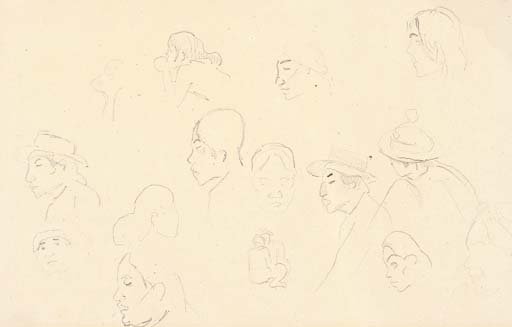 Etudes de tetes et de personnages