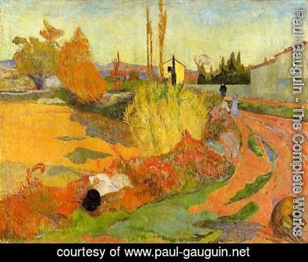 Paul Gauguin - Landscape, Farmhouse in Arles