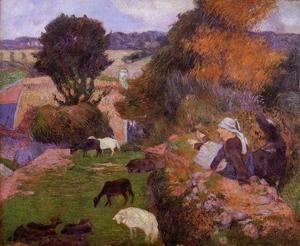 Paul Gauguin - Breton  Shepherdess 2