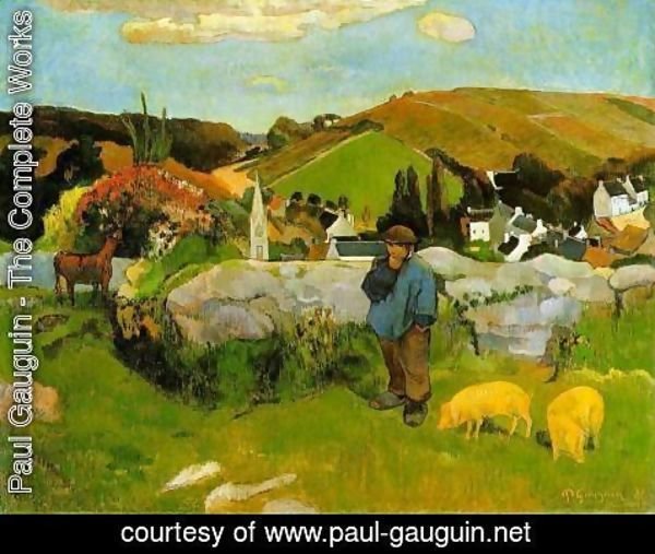 Paul Gauguin - The Swineherd, Brittany