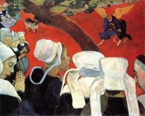 Paul Gauguin - Vision After the Sermon: Jacob Wrestling with the Angel