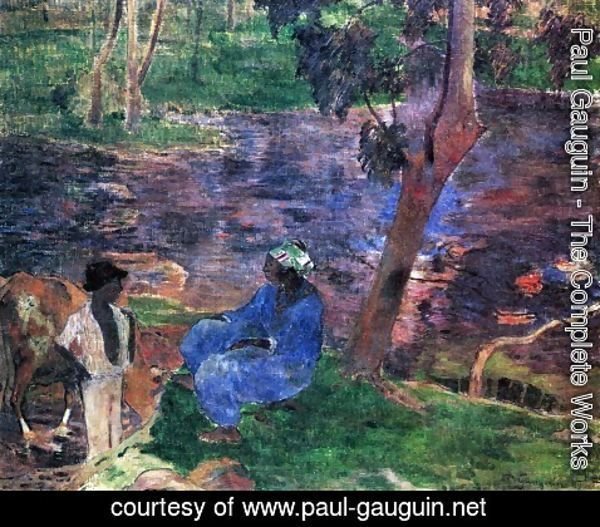 Paul Gauguin - At The Pond
