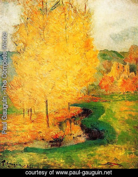 Paul Gauguin - By the Stream, Autumn