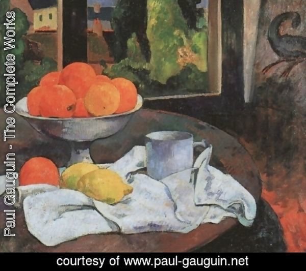 Paul Gauguin - Still life with fruit bowl and lemons