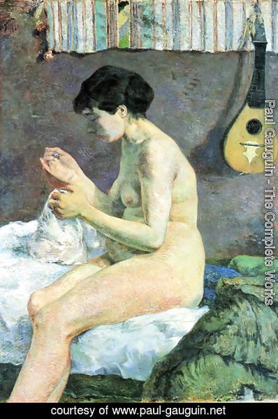 Paul Gauguin - Study of a Nude. Suzanne Sewing