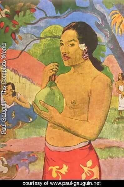 Paul Gauguin - Tahiti woman with fruit, detail