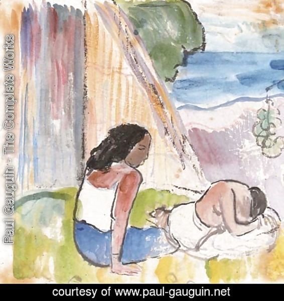 Paul Gauguin - Deux Tahitiennes