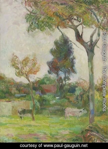 Paul Gauguin - Deux vaches au pre