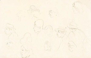 Paul Gauguin - Etudes de tetes et de personnages