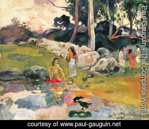 Paul Gauguin - Femmes au bord de la riviere