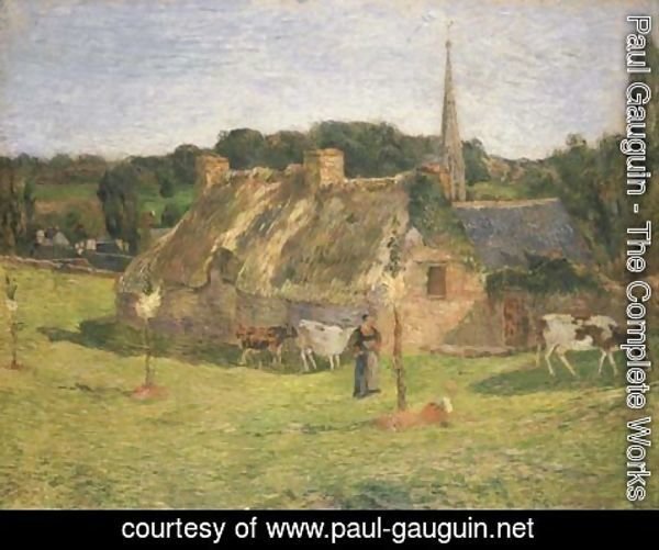 Paul Gauguin - Le Champ Lollichon et l'eglise de Pont-Aven