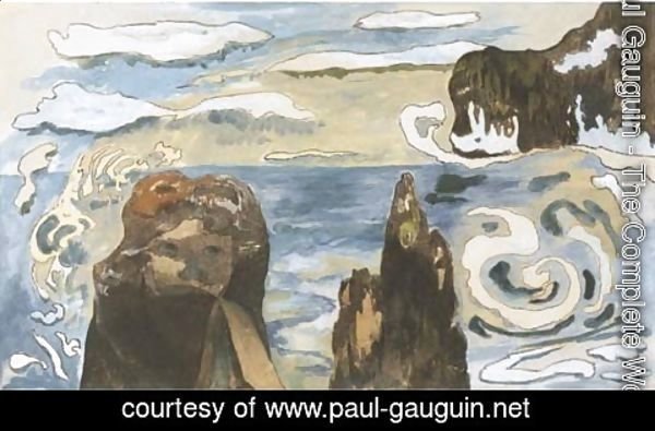 Paul Gauguin - Les roches noires