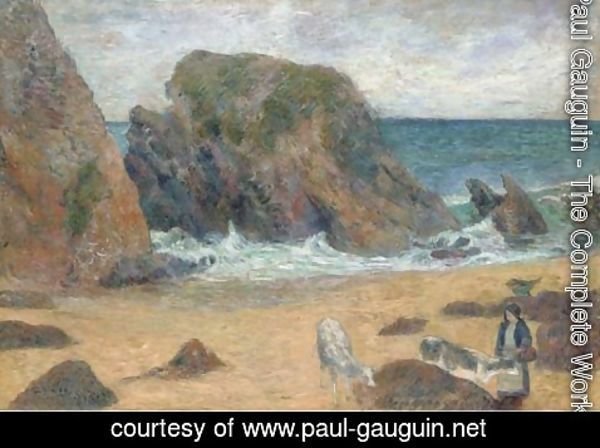Paul Gauguin - Vaches au bord de la mer