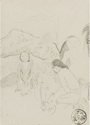 Paul Gauguin - Deux Tahitiennes Avec Idoles