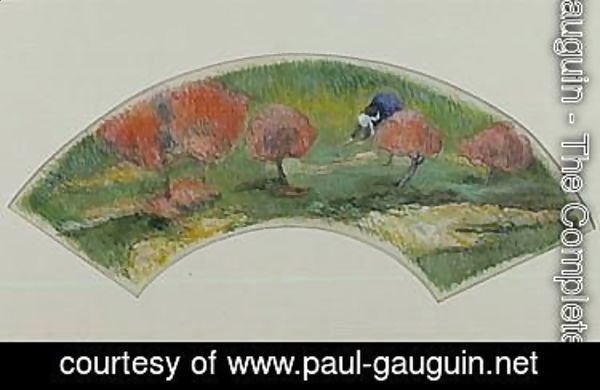 Paul Gauguin - Bretonne Penchee Dans Un Paysage