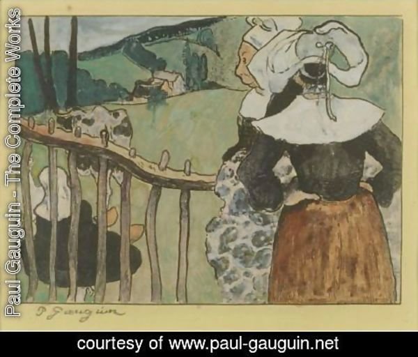 Paul Gauguin - Bretonnes A La Barriere