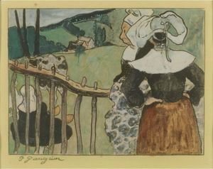 Paul Gauguin - Bretonnes A La Barriere
