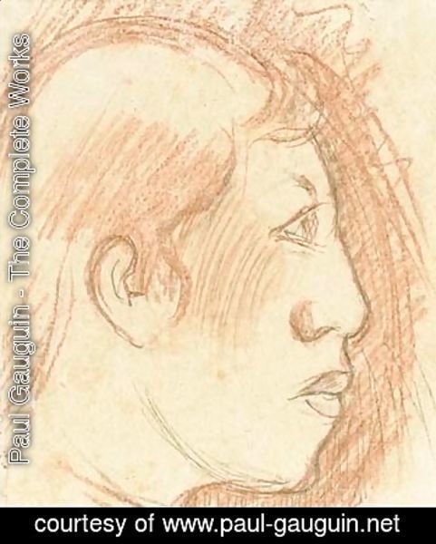 Paul Gauguin - Tete de fille des Azles Marquises 2