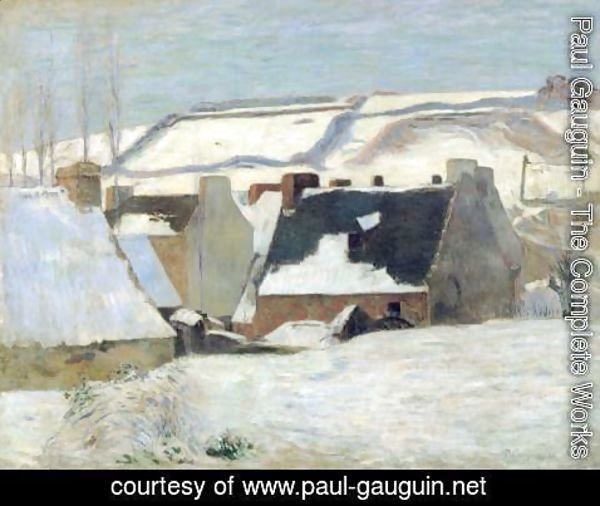 Paul Gauguin - Breton Village in the Snow 2